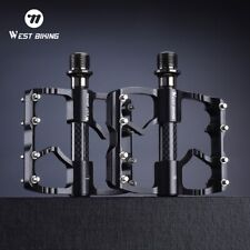 Usado, WEST BIKING Fahrrad Pedale Carbon Fiber Fahrradpedale Flatpedale 3 Bearing MTB comprar usado  Enviando para Brazil