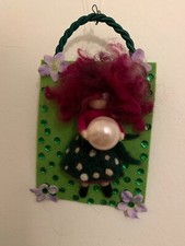 Nadelgefilztes wollbild mädch gebraucht kaufen  Groß Kreutz