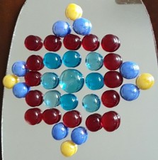 Bolinhas de gude/pedras decorativas coloridas de vidro plano. COMO MOSTRADO para vasos/dispersão de mesa comprar usado  Enviando para Brazil