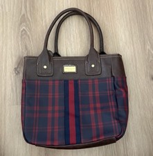 Bolsa tote Tommy Hilfiger vermelha e azul tartan bolsa satchel hobo comprar usado  Enviando para Brazil