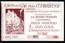 1923 biglietto lotteria usato  Verona