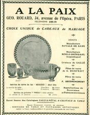 Publicité ancienne paix d'occasion  France