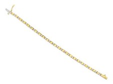 Pulseira de tênis bloco quadrado diamante ouro amarelo 14k comprar usado  Enviando para Brazil