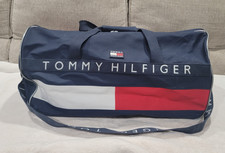 Bolsa de viagem Tommy Hilfiger vintage azul logotipo soletrado bandeira 24x12x10 comprar usado  Enviando para Brazil