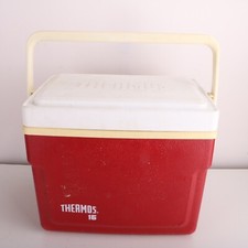 Refrigerador térmico 16 quartos 7916 tampa porta-copo reversível vermelho branco EUA comprar usado  Enviando para Brazil