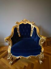 Poltrona legno oro usato  Milano