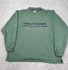 Pulôver masculino vintage anos 90 GAP gola redonda verde grande feito nos EUA comprar usado  Enviando para Brazil
