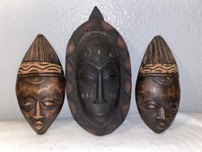Wooden tribal masks for sale  Riverbank