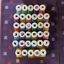 Lote de artesanato em papel perfuradas formas scrapbooking diário cartão fazendo 34 sortidos comprar usado  Enviando para Brazil