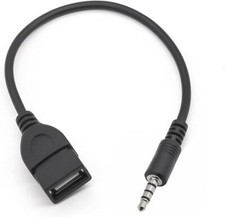 Usado, K04 3.5mm AUX Audio Stecker auf USB A Buchse Adapter Kabel für Autoradio Audio comprar usado  Enviando para Brazil