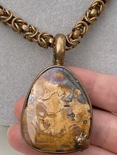 Pingente de colar de opala de bronze grande Stephen Dweck exclusivo exclusivo, besouro Adam, usado comprar usado  Enviando para Brazil
