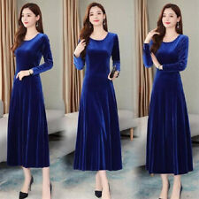 Usado, Vestido de festa feminino formal veludo swing manga longa linha A novo comprar usado  Enviando para Brazil