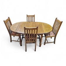 Oak folding dining for sale  BLYTH