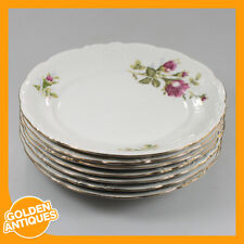 vintage stary rzadki biały kwiatowy porcelanowy Chiny Deser 7 okrągłych talerzy Zestaw - WAWEL na sprzedaż  PL