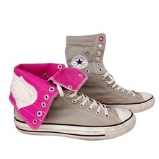 Botas Converse Chuck Taylor All Star Snap Down Wing altas W10 rosa cinza 136630F comprar usado  Enviando para Brazil
