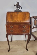 Walnut writing desk for sale  SKIPTON