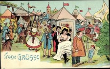Litho frohen gruß gebraucht kaufen  Berlin