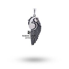 Pingente de corrida cabeça de cavalo Pegasus boa sorte prata 925 presente masculino masculino, usado comprar usado  Enviando para Brazil