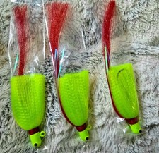 Saia Chartreuse 3 Redtail Flair Hawk Jigs com trailer vermelho comprar usado  Enviando para Brazil