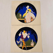 Vintage pochoir harlequin for sale  Meridian