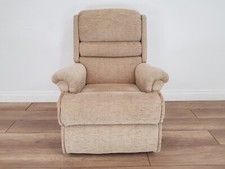 Armchair beige fabric for sale  BRISTOL