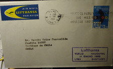 Lufthansa Erstflug  11.1.1966  LIMA - SANTIAGO, usado comprar usado  Enviando para Brazil