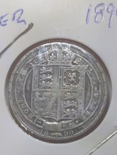 1890 Grã-Bretanha Rainha Vitória Prata Meia Coroa Cabeça Jubileu (T543) comprar usado  Enviando para Brazil