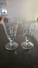 Two vintage etched for sale  Beverly Hills