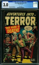 Adventures Into Terror 16 CGC 3.0 Esqueletos Clássicos por Heath 1953 Atlas Horror comprar usado  Enviando para Brazil