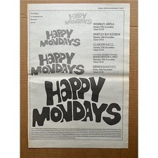 Happy mondays 1990 for sale  CHESTERFIELD