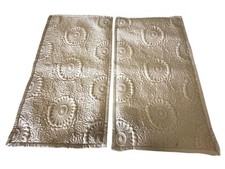 Conjunto de 2 fronhas acolchoadas king size bege champanhe, padrão flores comprar usado  Enviando para Brazil