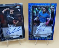 2025 Topps Chrome Javier Sanoja Rookie Auto SP Azul /150 + Bellozo RC Auto comprar usado  Enviando para Brazil