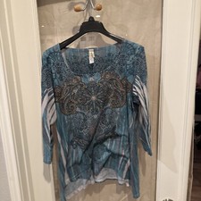 Originais decorados, blusa verde, deslumbrante 3X comprar usado  Enviando para Brazil