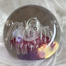Pink glass paperweight for sale  ILKESTON
