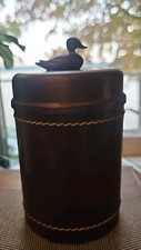 Humidor canister leather for sale  Monticello