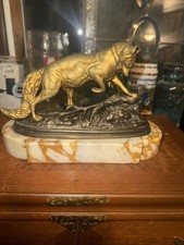 Vintage bronze fox for sale  Lowell