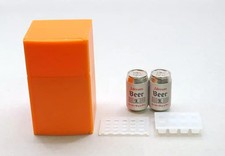 Mini geladeira Light Up 2 retrô laranja com 2 latas de cerveja LED branco comprar usado  Enviando para Brazil