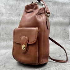 Mochila COACH Vintage 9992 Estilo Estilingue Couro Marrom Feita nos EUA Usada Feminina comprar usado  Enviando para Brazil
