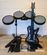 Conjunto de bateria Xbox 360 Rock Band fio nova bateria sem fio guitarra Fender pacote microfone, usado comprar usado  Enviando para Brazil