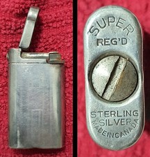 Isqueiro feito no Canadá da Segunda Guerra Mundial, prata esterlina. Empresa "Super Reg'd". comprar usado  Enviando para Brazil