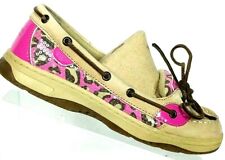 Sapatos femininos Sperry Top Sider peixe-anjo rosa estampa de leopardo barco deck tamanho 6 M comprar usado  Enviando para Brazil