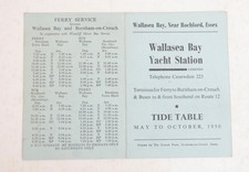 Ferry timetable card for sale Ferry timetable card for sale  BANBURY