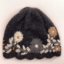 Chapéu de inverno empresa comercial peruana lã carvão com padrão floral comprar usado  Enviando para Brazil