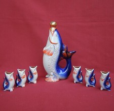 Usado, CONJUNTO DE 6 COPOS ANTIGOS DE VODKA SHOT CUP USSR formato ucraniano/peixe/1950 PORCELANA comprar usado  Enviando para Brazil