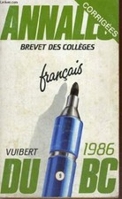 Annales corrigees brevet d'occasion  France