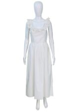 Vestido longo Doen feminino ilhós bordado branco algodão babado tamanho XS comprar usado  Enviando para Brazil
