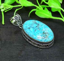 Piedras preciosas turquesa azul hechas a mano joyería de plata de ley 925 regalo a su colgante segunda mano  Embacar hacia Mexico