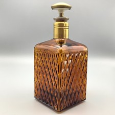 Amber glass decanter for sale  BEDFORD