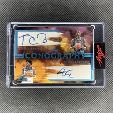 2023 Folha Iconografia Anthony Edwards Kevin Garnett /4 Azul Auto Selado SSP comprar usado  Enviando para Brazil