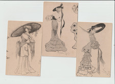 Cpa dessins femmes d'occasion  Moussan
